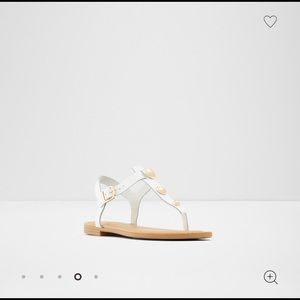 Aldo - White leather sandals